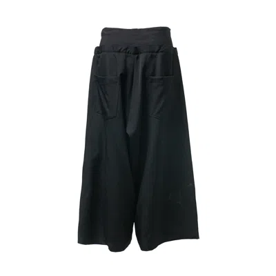 Y's Rib Waist Wide Pants In Black