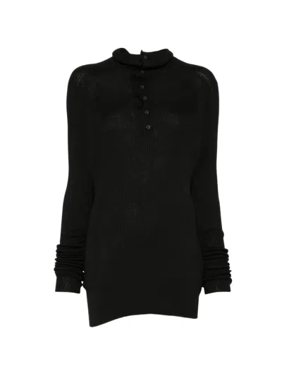 Y's Ribbed Sweater In Black