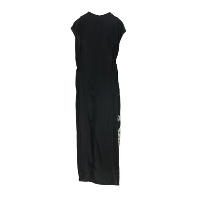 Y's Right Side Gathered Dress In Black