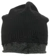 Y's Ripped Wool Beanie In Black