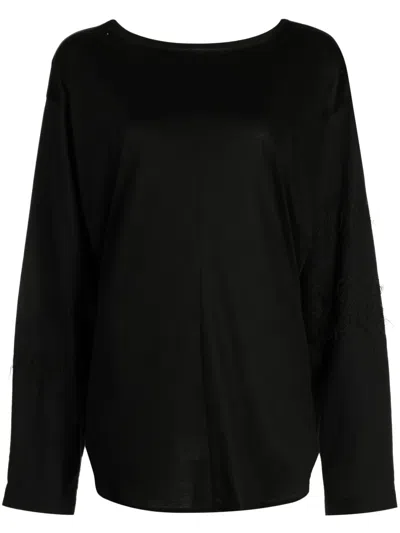 Y's Round-neck Lyocell-blend Sweatshirt In Black