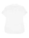 Y's Rounded-collar Cotton Shirt In White