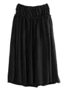Y's Ruffled Drawstring Midi Skirt In Black
