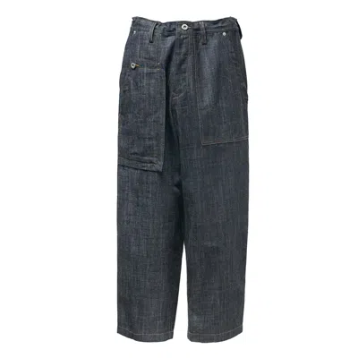 Y's S Asymmetric Pocket Jeans In Blue