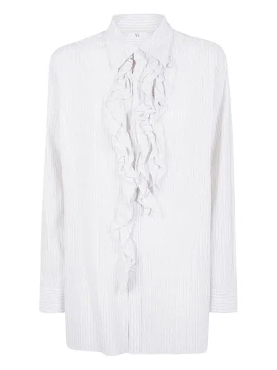 Y'S SHIRT UNTRIMMED FRILL,YM.B06.026 1 OFF WHITE