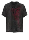 Y's Black Shirt With Pattern In Black
