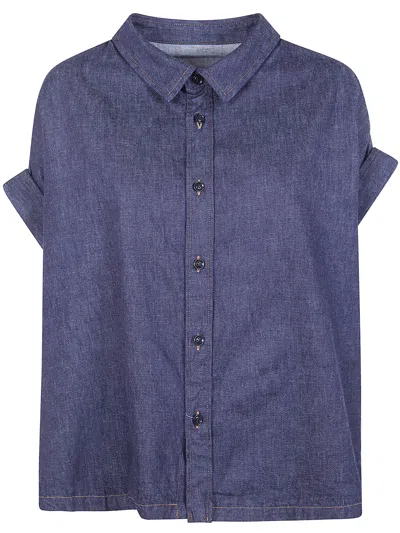 Y's Short Blouse In Blue