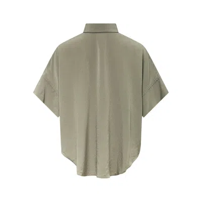 Y's Short Cuffs Blouse In Burgundy