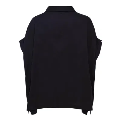 Y's Short Sleeve Blouse In Blue