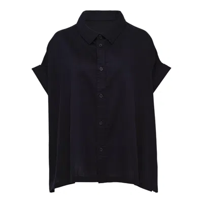 Y's Short Sleeve Blouse In Blue