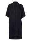 Y's Short-sleeve Draped Cardigan In Black