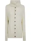 Y's Side Drape Cardigan In Off White
