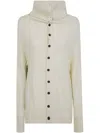 Y's Side Drape Cardigan In White