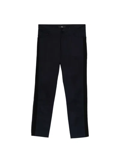 Y's Side-stripe Trousers In Blue