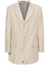 Y's Single-breasted Blazer In Neutrals