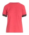 Y's Sleeve-insert Crew-neck T-shirt In Red