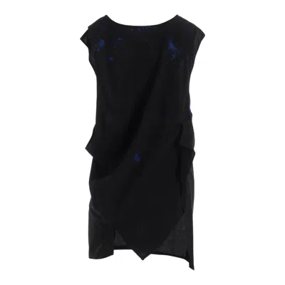 Y's Sleeveless Drape Top In Black