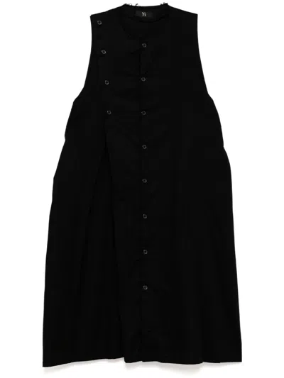 Y's Sleeveless Dress In Schwarz