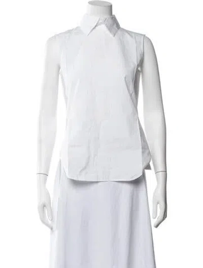 Pre-owned Y's Sleeveless Top In White