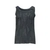 Y's Solid Knit Arranged Strap Tank In Blue