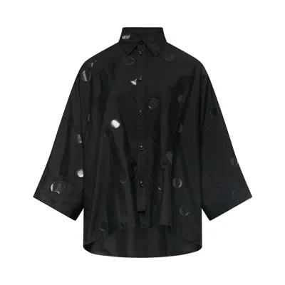 Y's Spare Placket Blouse In Burgundy