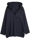 Y's Split-neck Hoodie In Blue