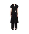 Y's Black Rayon Linen Sheeting Square Jacket In Black
