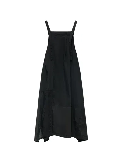 Y's Tuck Shoulder Strap Dress In Black