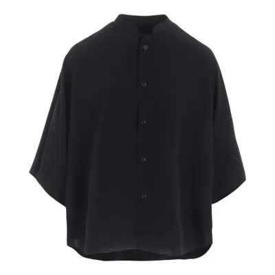 Y's Stand Cape Blouse In Black