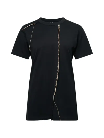 Y's Stitch-detail T-shirt In Black