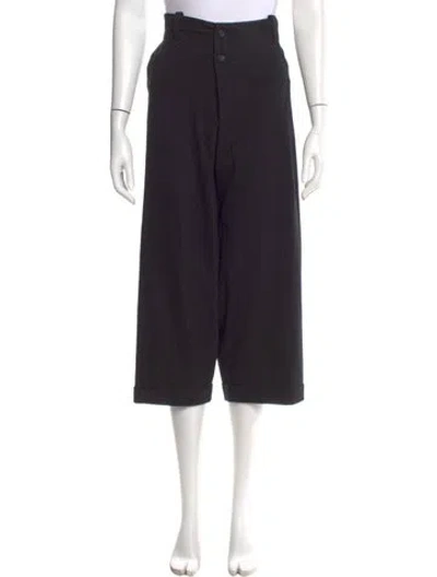 Pre-owned Y's Straight Leg Pants In Black