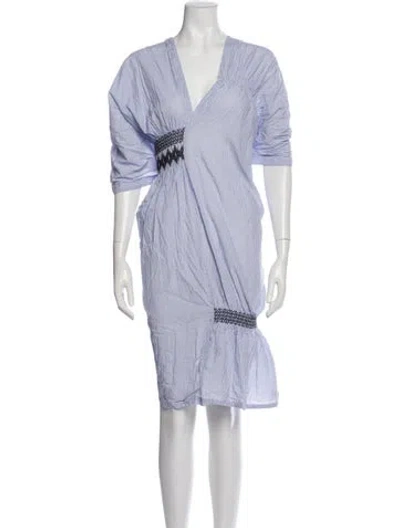 Pre-owned Y's Striped Nightgown In Blue