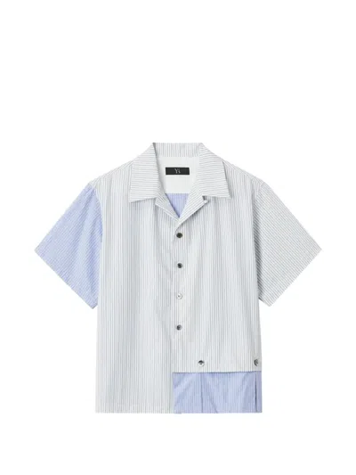 Y's Striped Panelled Shirt In Multi