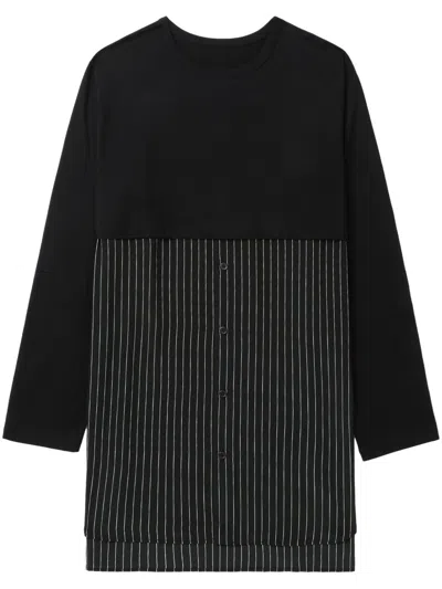 Y's Striped T-shirt In Black