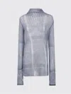 Y's Sheer Asymmetry Long Knit In Blue