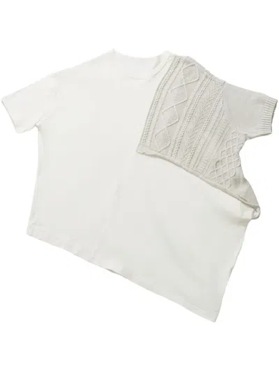 Y's Switching T-shirt In White