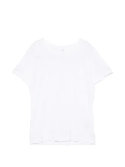 Y's Textured-finish T-shirt In White