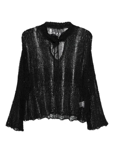 Y's Tie Knitwear In Black