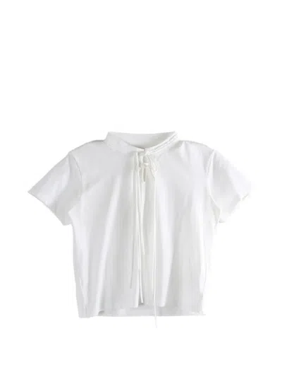 Y's Tie-fastening T-shirt In Animal Print