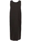 Y's Tonal-stitched Dress In Braun