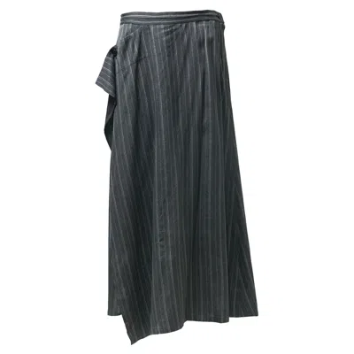 Y's Triangle Front Stitch Skirt In Gray
