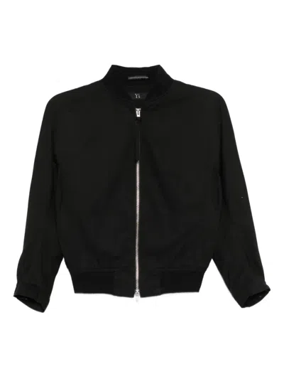 Y's Twill Bomber Jacket In Black