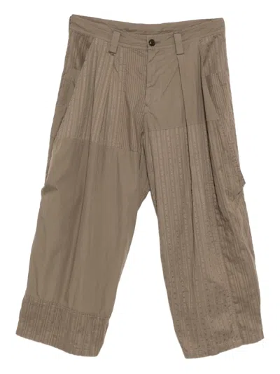 Y's Twill Trousers In Neutral