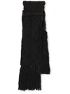 Y's Two-tone Scarf In Schwarz