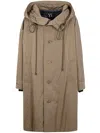 Y's U-hoodie Coat In Beige