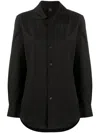 Y's U Layered Collar Shirt W/pocket In Black