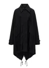 Y's U-back Tiered Coat In Black