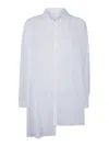 Y's Unbalanced Big Blouse In White