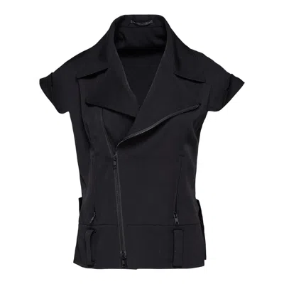 Y's Untrimmed Sleeve Jacket In Black