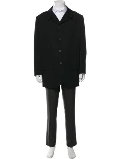 Pre-owned Y's Vintage 1999 Overcoat In Black